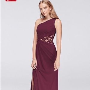 Plus Size Mesh Dress with Lace Inset